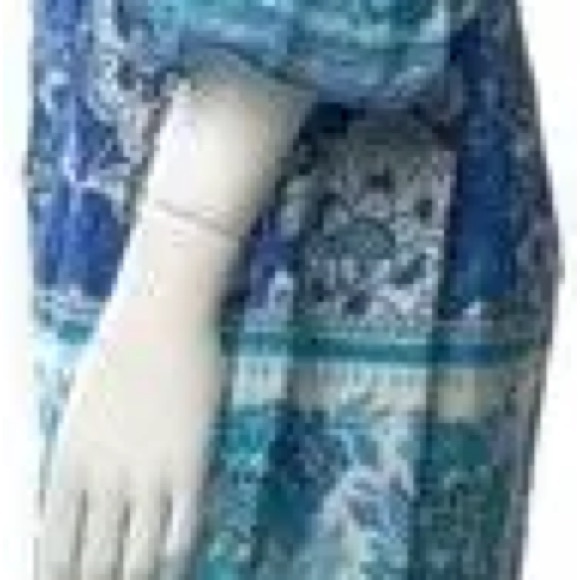 FARM Rio Blue Floral Midi Dress - Picture 8 of 10